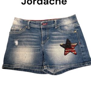 Jordache  Denim Shorts with Star sequin reversible Accent JUNIOR